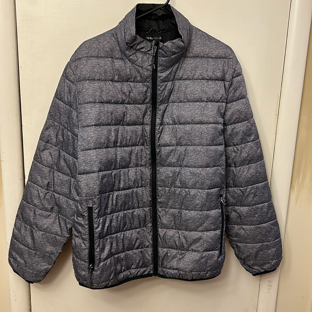Swiss Tech Men’s Puffer Jacket Grey Size Large